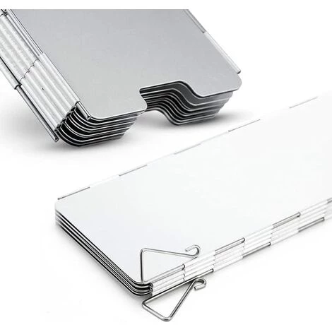 AOUGO Pare-brise Pour Réchaud De Camping 10 Assiettes Pliable Pour Réchaud à Gaz Pare-brise Léger Pour Réchaud De Camping Avec Sac à Cordon Pour Réchauds De Camping Et Réchauds à Butane 6 AOUGO Pare-brise Pour Réchaud De Camping 10 Assiettes Pliable Pour Réchaud à Gaz Pare-brise Léger Pour Réchaud De Camping Avec Sac à Cordon Pour Réchauds De Camping Et Réchauds à Butane – Image 4