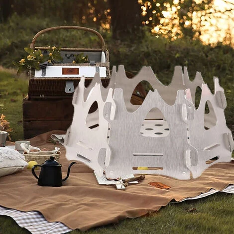 TANCYCO Réchaud De Camping Portable à Bois Pliable Léger Avec Sac De Transport Pour Camping En Plein Air Pique-nique Randonnée Pêche Barbecue 5 TANCYCO Réchaud De Camping Portable à Bois Pliable Léger Avec Sac De Transport Pour Camping En Plein Air Pique-nique Randonnée Pêche Barbecue – Image 3