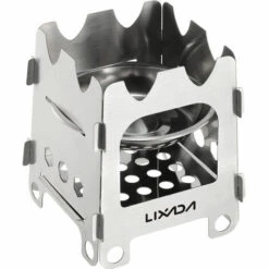 TANCYCO Réchaud De Camping En Plein Air Portable Ultraléger Pliant En Acier Inoxydable Réchaud à Bois Réchaud à Alcool De Poche Avec Plateau à Alcool Camping Pêche Randonnée Sac à Dos HWL-06 -Pas Cher Réchaud Boutique 67555025 5