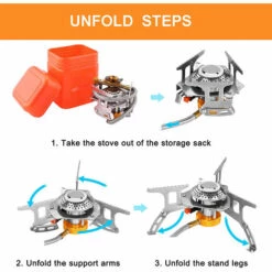 TANCYCO Réchaud à Gaz De Camping, Réchaud De Randonnée Portable 3700 W Avec Allumage Piezo, Brûleur Portable, étui De Transport De Camping Pour La Cuisine En Plein Air -Pas Cher Réchaud Boutique 67555034 5