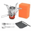 TANCYCO Mini Réchaud De Camping Portable Réchaud à Gaz Réchaud De Poche Brûleur Avec Allumage Piezo Fourchette Cuillère Pour Camping En Plein Air Pique-nique Randonnée Cuisine -Pas Cher Réchaud Boutique 67555037 1
