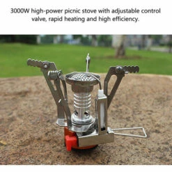 TANCYCO Mini Réchaud De Camping Portable Réchaud à Gaz Réchaud De Poche Brûleur Avec Allumage Piezo Fourchette Cuillère Pour Camping En Plein Air Pique-nique Randonnée Cuisine -Pas Cher Réchaud Boutique 67555037 4