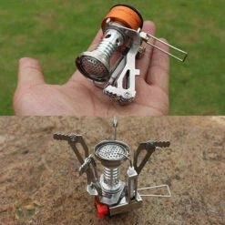 TANCYCO Mini Réchaud De Camping Portable Réchaud à Gaz Réchaud De Poche Brûleur Avec Allumage Piezo Fourchette Cuillère Pour Camping En Plein Air Pique-nique Randonnée Cuisine -Pas Cher Réchaud Boutique 67555037 5