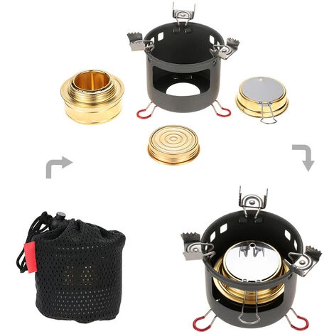 TANCYCO Camping Outdoor Spirit Brûleur à Alcool Réchaud De Camping Ensemble De Support Pour Réchaud à Alcool 6 TANCYCO Camping Outdoor Spirit Brûleur à Alcool Réchaud De Camping Ensemble De Support Pour Réchaud à Alcool – Image 4