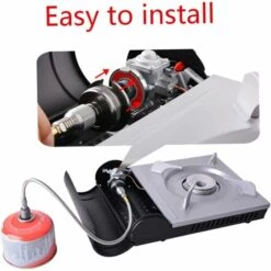 ENLENK Convertisseur D'adaptateur De Gaz, Adaptateur De Bouteille De Gaz De Connexion De Réchaud De Camping, Randonnée En Plein Air, Randonnée, Pique-nique, Poêle D'intérieur Connect -Pas Cher Réchaud Boutique 67684218 3