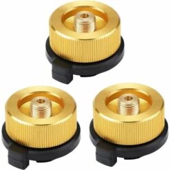 JOORRT 3 Pcs Connecteur Gaz Extérieure Poêle, Adaptateur De Bouteille De Gaz De Camping Adaptateur Gaz Conversion Tête Adaptateur Connecteur De Buse Rechaud De Gaz Valve Adaptateur
