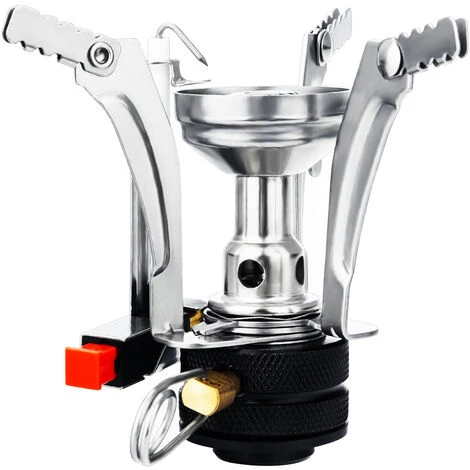 TANCYCO Réchaud De Camping Portable Mini Réchaud Allumage Valve Ajustable Randonnée En Plein Air Randonnée Cuisson (Noir) 4 TANCYCO Réchaud De Camping Portable Mini Réchaud Allumage Valve Ajustable Randonnée En Plein Air Randonnée Cuisson (Noir) – Image 2