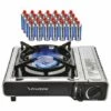 Réchaud Gaz 2200W INOX Portable + 28 Cartouches Gaz Butane Allumage Piézo FIVESTAR -Pas Cher Réchaud Boutique 67870173 1