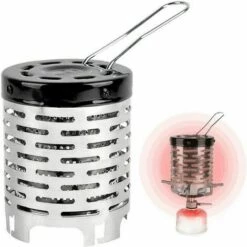 GRID COOL Mini Camping Chauffage Au Gaz En Plein Air Camping Chauffage Portable Mini Poêle Camping Chauffage Tente Chauffage En Acier Inoxydable Couverture
