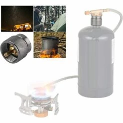 MERéTéET Lot De 2 Adaptateurs Pour Réchaud De Camping, Convertisseur De Réservoir De Gaz - Adaptateur Cylindrique Pour Camping, Pique-nique En Plein Air,KoleZy -Pas Cher Réchaud Boutique 68099849 4