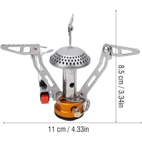 OYLDA Réchaud De Camping Pliable En Acier Inoxydable Réchaud à Gaz Butane Triangulaire Portable 4 OYLDA Réchaud De Camping Pliable En Acier Inoxydable Réchaud à Gaz Butane Triangulaire Portable – Image 2